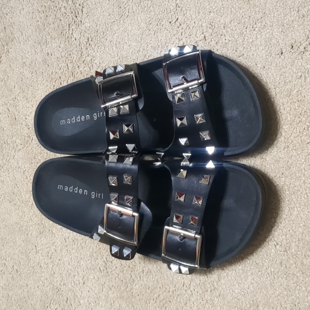 Black studded sandals